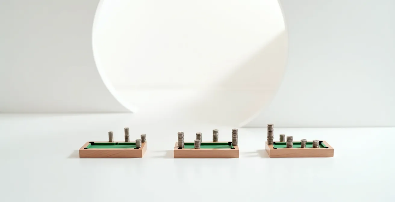 Graphique montrant l'évolution des coûts cumulés sur 25 ans pour trois types de piscines