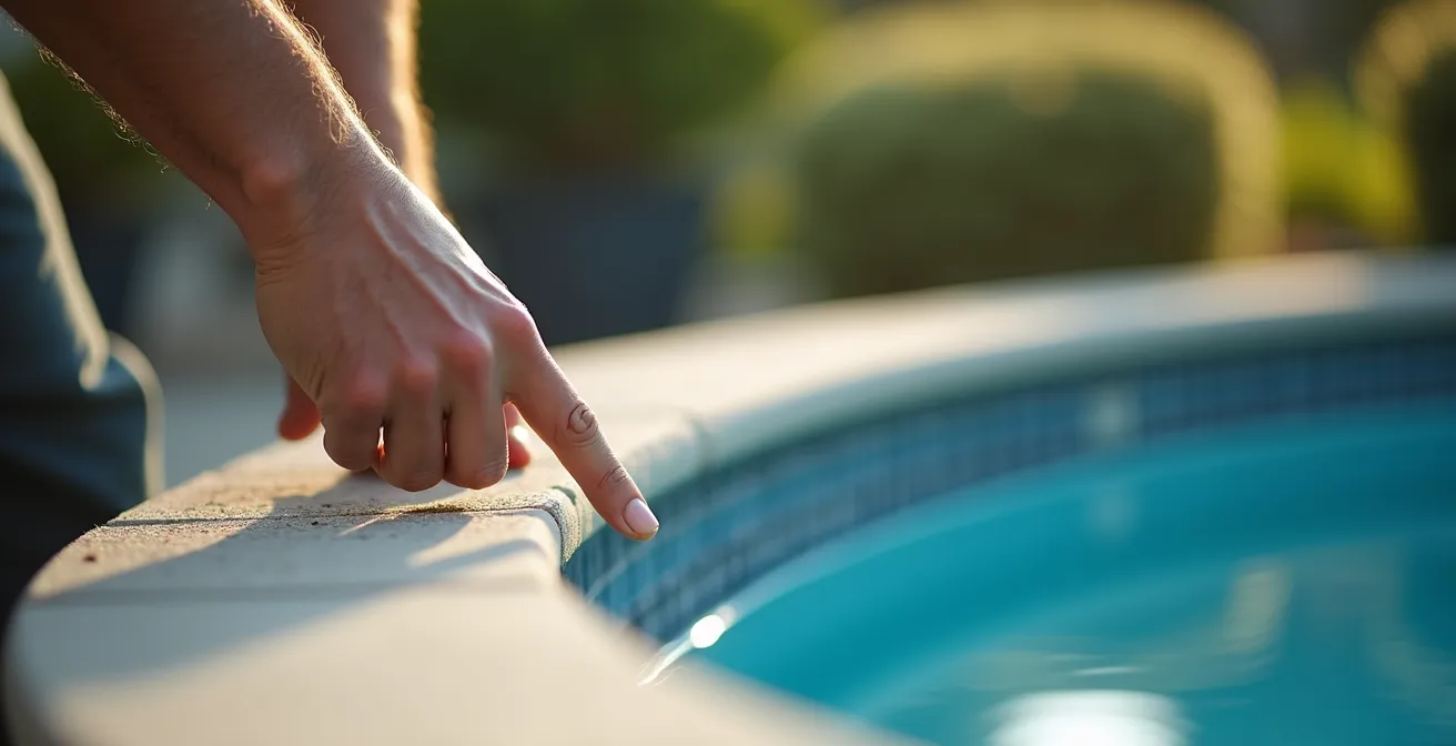 Vue en coupe montrant les mouvements différentiels du sol affectant une coque de piscine