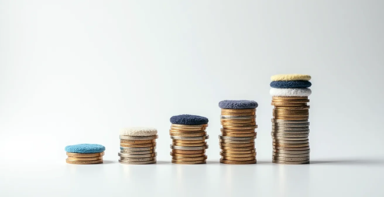 Représentation visuelle des économies d'énergie sur cinq ans